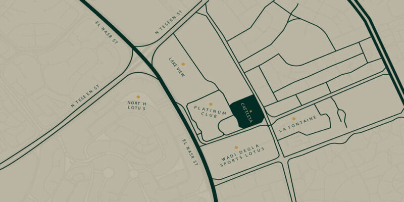 Location of Cattleya New Cairo Compound