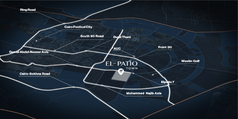 Location of El Patio Town New-Cairo Compound