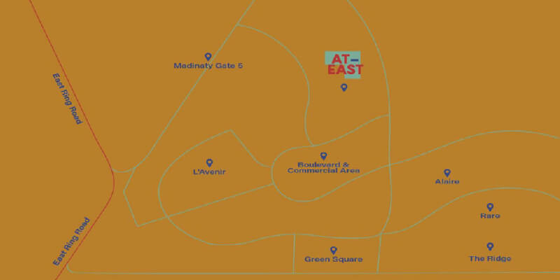 Location of At East el Mostakbla City