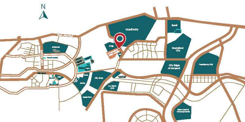 Location of Palm Hills New Cairo Compound