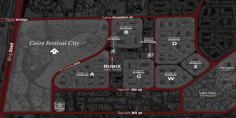 Location of Rubix New Cairo Mall