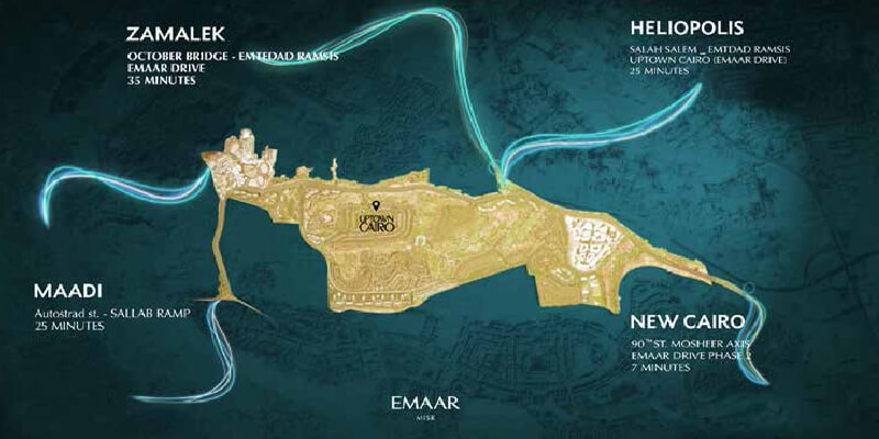 Location of Uptown Cairo New Cairo Compound