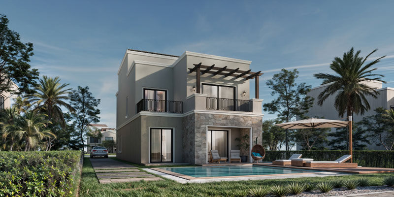 فلل للبيع في كمبوند هايد بارك فيوز